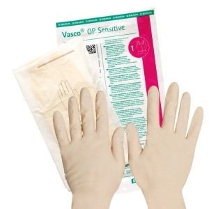 Rękawice lateksowe sterylne bezpudrowe VASCO OP SENSITIVE® B|BRAUN