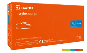 Rękawice nitrylowe kolorowe pomarańczowe nitrylex® orange MERCATOR MEDIAL