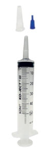 Strzykawka 3-częściowa [50ml] końcówka cewnikowa + końcówka do igieł KDM