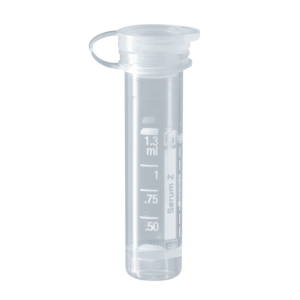 Mikroprobówki 1,3ml wykrzepianie, z granulatem korek na łańcuszku - 100 szt.